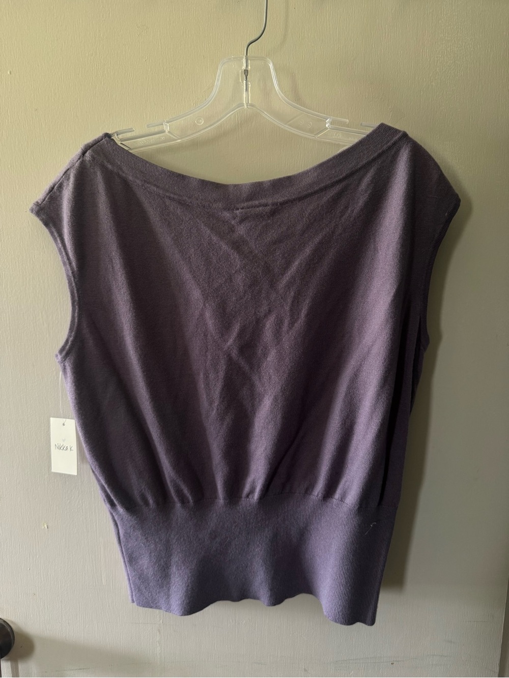 Women's Sleeveless Knit Tank Top in Plum